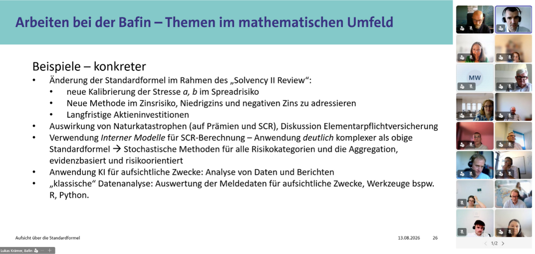 Mathematik in der Versicherungsaufsicht
